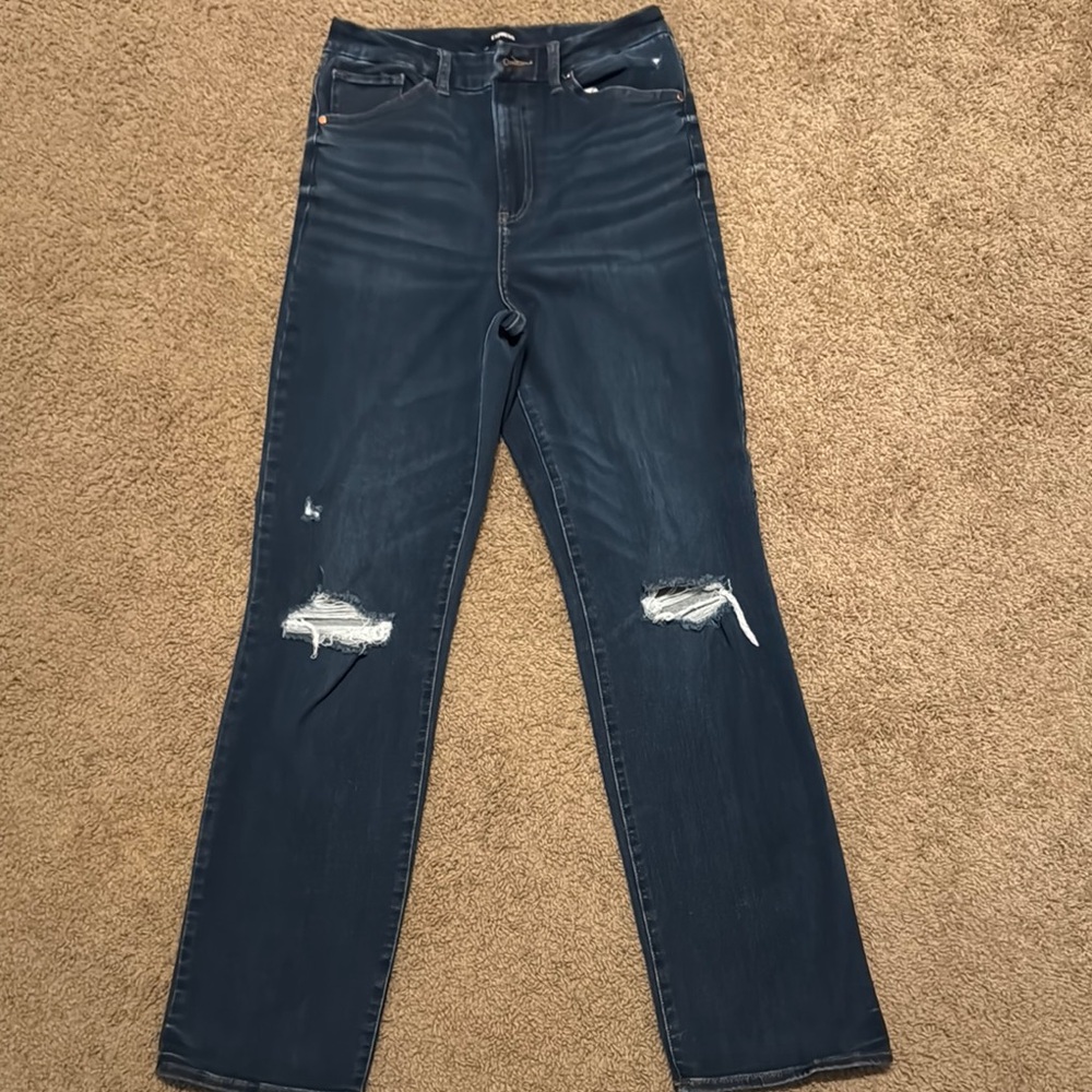 Express Women's Boot Cut Jeans - Dark Blue